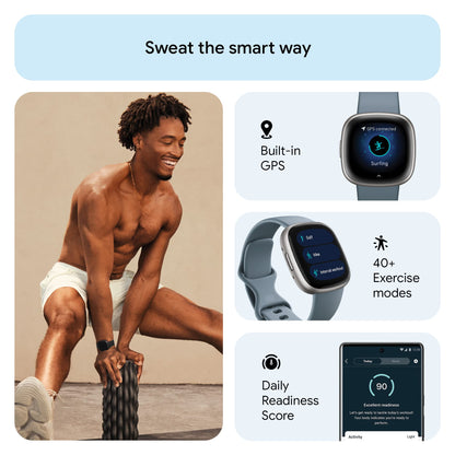 Fitbit Versa 4 Fitness Smartwatch ? Platinum ? FB523SRAG-US