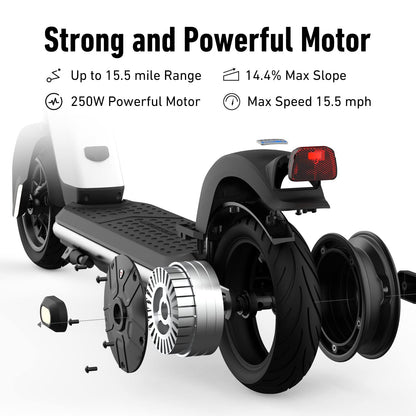 NIU - KQi 1 Pro Foldable Electric Kick Scooter w/ 15.5 mi Max operating Range & 15.5 mph Max Speed - Grey - K1P342G1A11
