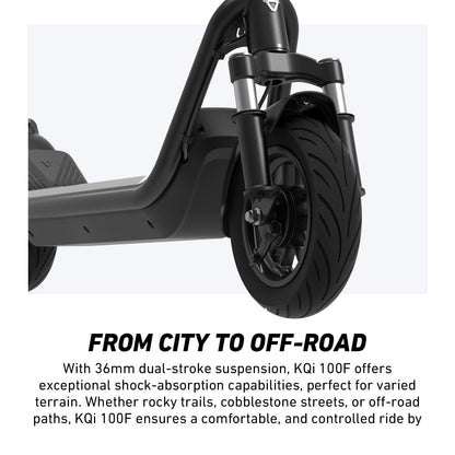 NIU - KQi 100F Foldable Electric Kick Scooter w/ 15.5 mi Max operating Range & 15.5 mph Max Speed - Gray - KCT34GG1A11 - Excellent Condition