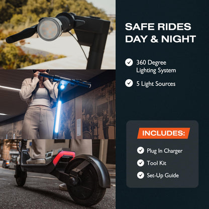 Apollo - Go Premium Dual-Motor Electric Scooter w/40 mi Max Operating Range & 28 mph Max Speed - Excellent Condition