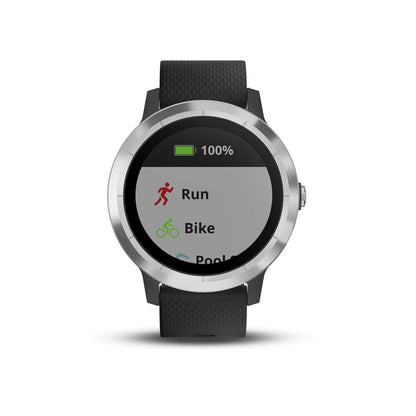 Garmin Vivoactive 3 GPS Smartwatch with Built-in Sports Apps - Black/Silver - 010-01769-01