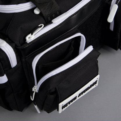 20L Mini Duffle Bag Black with White Accents