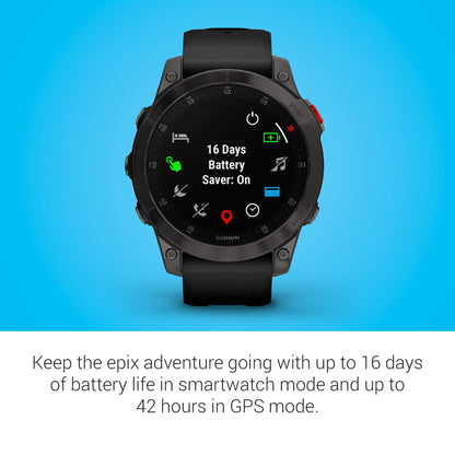 Garmin epix (Gen 2) GPS Smartwatch ? 47mm ? Fiber-Reinforced Polymer with Titanium Bezel ? 010-02582-10