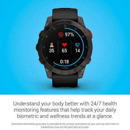 Garmin epix (Gen 2) GPS Smartwatch ? 47mm ? Fiber-Reinforced Polymer with Titanium Bezel ? 010-02582-10