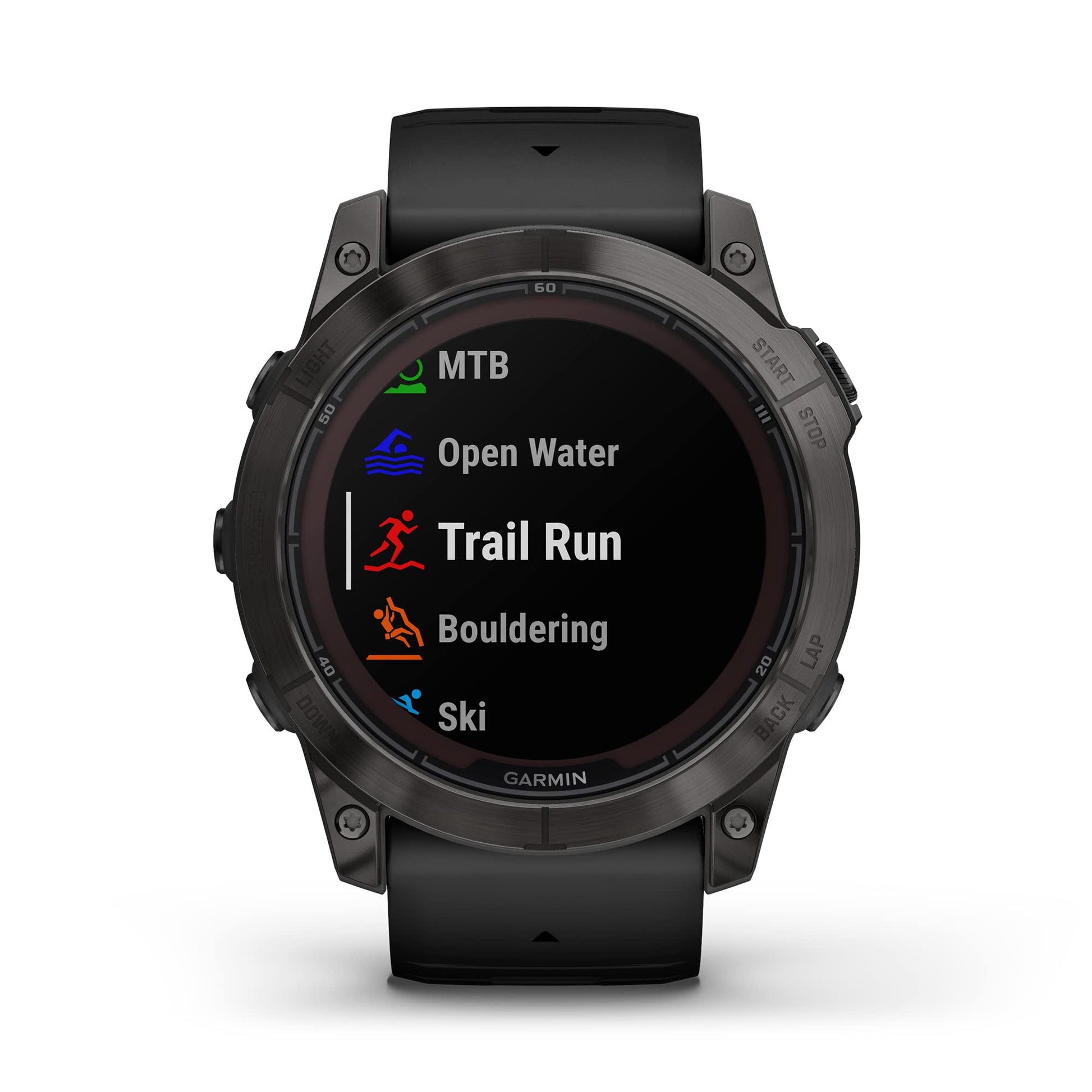 Garmin f?nix 7X Pro Sapphire Solar GPS ? Carbon Gray DLC Titanium with Black Silicone Band ? 010-02778-10