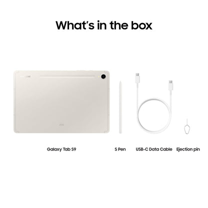 Samsung Galaxy Tab S9 ? 11" 256GB ? Wi-Fi ? with S Pen ? Beige ? SM-X710NZEEXAR