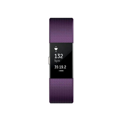 Fitbit Charge 2 HR + Fitness Wristband Watch - Large - Plum - FB407SPML
