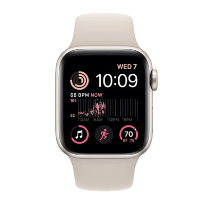 Apple Watch SE (GPS, 40mm) - Gold Aluminum Case with Starlight Sport Band - Regular -MKQ03LL/A