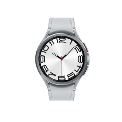 Samsung Galaxy Watch 6 Classic 47mm LTE - Silver Stainless Steel w/Silver Leather Band - SM-R965UZSAXAA