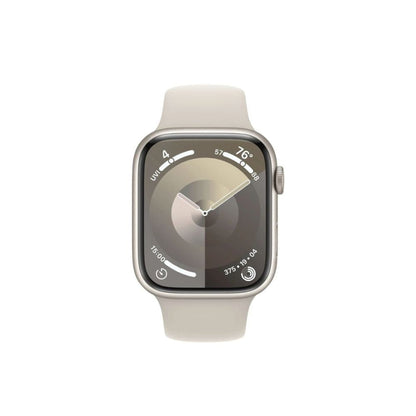 Apple Watch Series 9 (GPS) 45mm Starlight Aluminum Case with Starlight Sport Band - S/M - Starlight - MR963LW/A