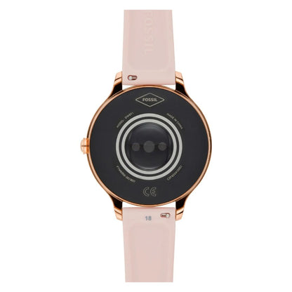 Fossil Gen 5E 42mm Stainless Steel Case with Pink Silicone Strap - FTW6066
