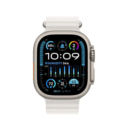 Apple Watch Ultra 2 (GPS + Cell) 49mm Titanium Case w/ White Ocean Band (No Blood Oxygen) MREJ3LW/A