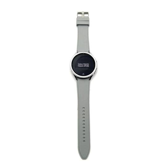 Samsung - Galaxy Watch6 Classic Stainless Steel Smartwatch 47mm BT - Silver Silicone Band