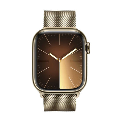 Apple Watch Series 9 (GPS+Cell) 41mm Case w/ Gold Milanese Loop - MRJ73LW/A