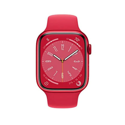 Apple Watch Series 8 GPS+Cell 45mm Alum Case Red Sport Band - S/M - MNVR3LL/A