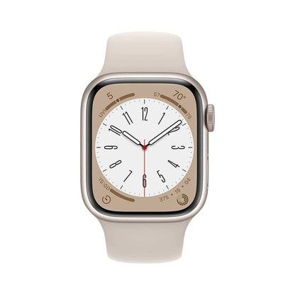 Apple Watch Series 8 GPS+Cell 45mm Starlight Aluminum Case - Starlight Sport Band  - M/L - MNVQ3LL/A