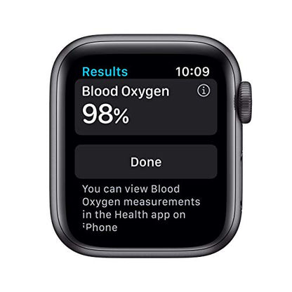 Apple Watch Series 6 (GPS) 40mm Space Gray Aluminum Case with Black Sport Band - MG133LL/A