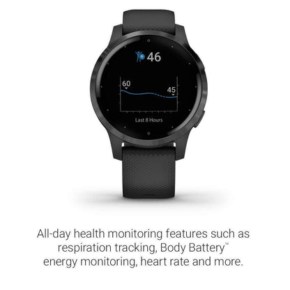 Garmin - vivoactive 4S Smartwatch 40mm Fiber-Reinforced Polymer - Slate - 010-02172-11