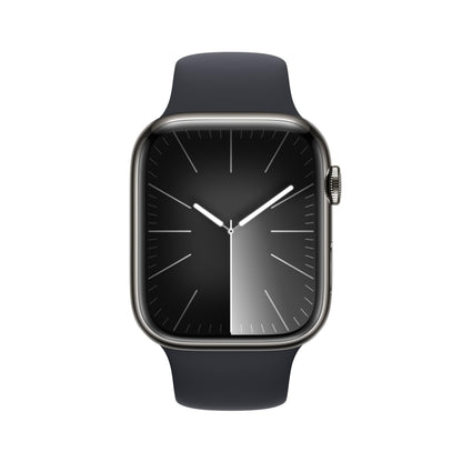 Apple Watch Series 9 GPS+Cell 45mm Graphite Stainless Steel Case with Midnight Band - M/L - MRMW3LL/A
