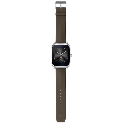 ASUS - ZenWatch 2  Smartwatch Stainless Steel plate w/ Brown band - WI501Q-1B-GB2