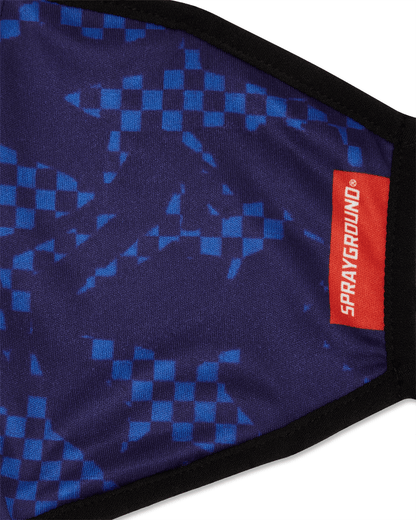 SHARK CHECK (BLUE) FACE MASK