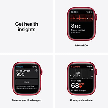 Apple Watch Series 7 (GPS) 41mm RED Aluminum Case/RED Sport band - MKHD3LL/A