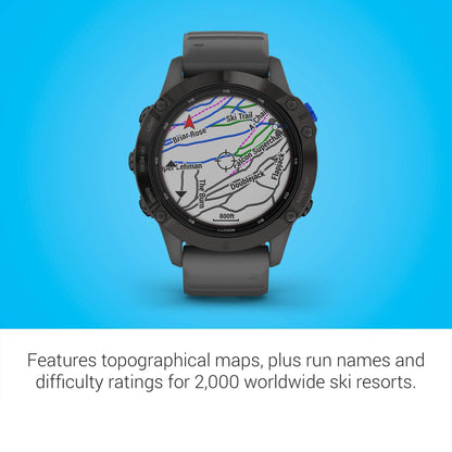Garmin - Fenix 6 Pro Solar GPS Smartwatch 47mm Fiber-Reinforced Polymer - Black -  010-02410-10