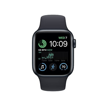 Apple Watch SE 2nd Gen 40mm (GPS + Cellular) Midnight Aluminum Case with Midnight Sport Band M/L - MNTN3LL/A
