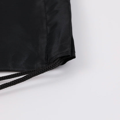 Black Draw String Sackpack Bag