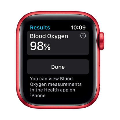 Restored Apple Watch Series 6 (GPS + Cellular) 44mm (PRODUCT)RED Aluminum Case with Red Sports Band - M07K3LL/A