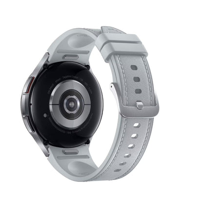 Samsung Galaxy Watch 6 Classic 47mm LTE - Silver Stainless Steel w/Silver Leather Band - SM-R965UZSAXAA