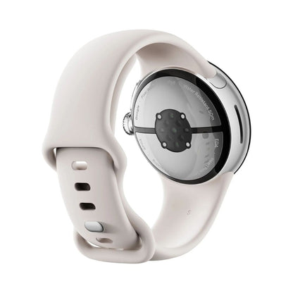 Google - Pixel Watch 2 Polished Silver Aluminum Case Smartwatch with Porcelain Active Band - Wi-Fi - GA05031-US