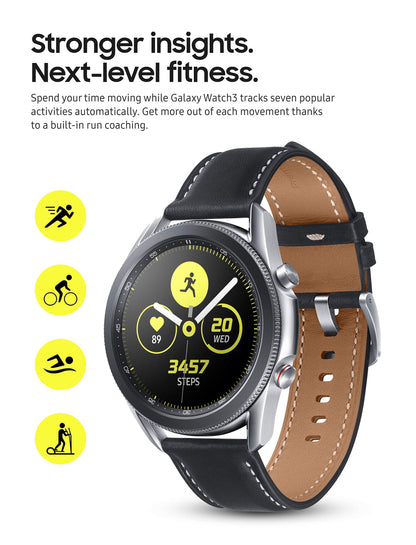 Samsung Galaxy Watch3 Smartwatch 41mm Stainless LTE - Mystic Silver - SM-R855UZSAXAR