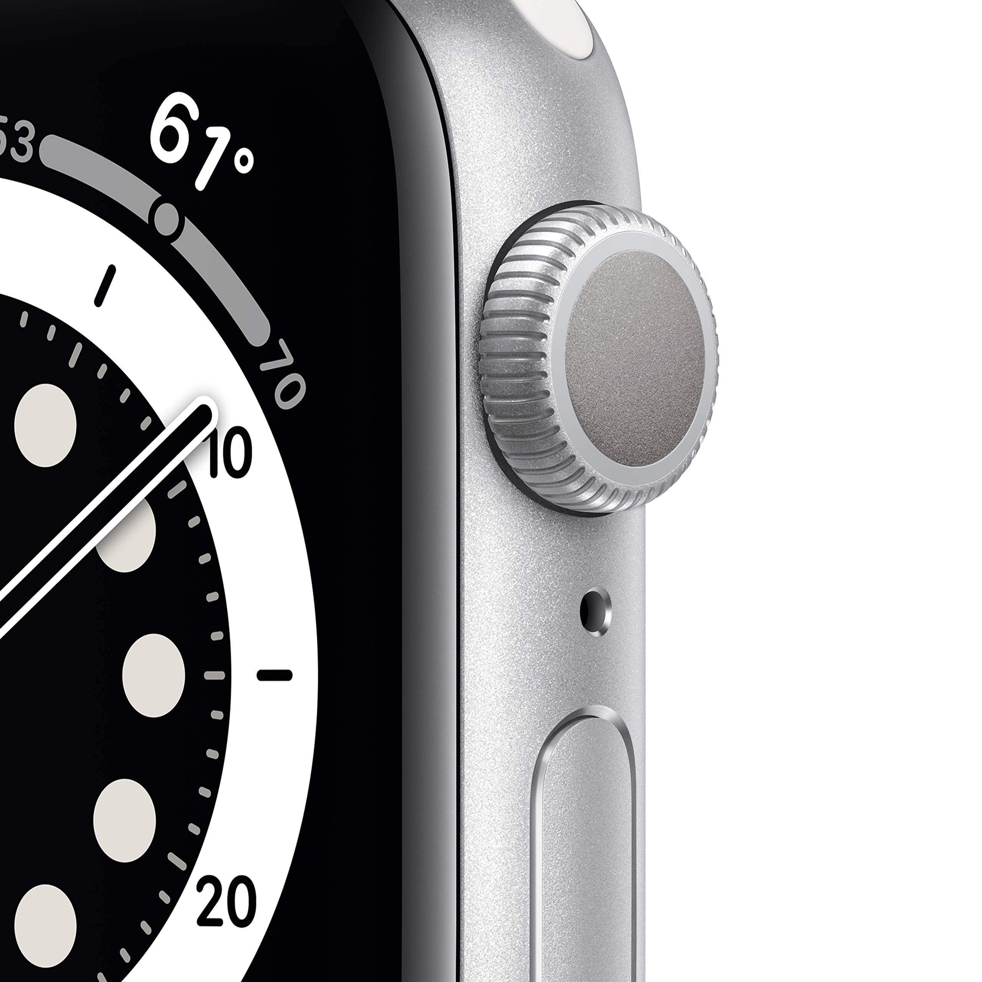 Apple Watch Series 6 (GPS, 40mm) - Silver Aluminum Case with White Sport Band - MG283LL/A