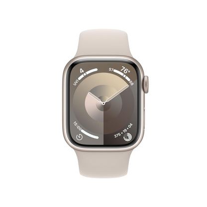 Apple Watch Series 9 (GPS + Cellular) 41mm Aluminum Case with Starlight Sport Band - M/L - Starlight - MRHP3LL/A