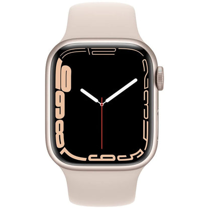 Apple Watch Series 7 (GPS + Cellular, 41mm) Starlight Aluminum Case with Starlight Sport Band - MKH83LL/A