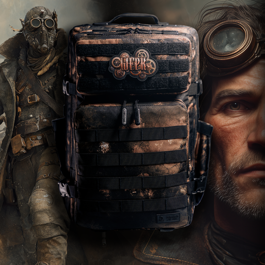 45L Backpack Black Steampunk