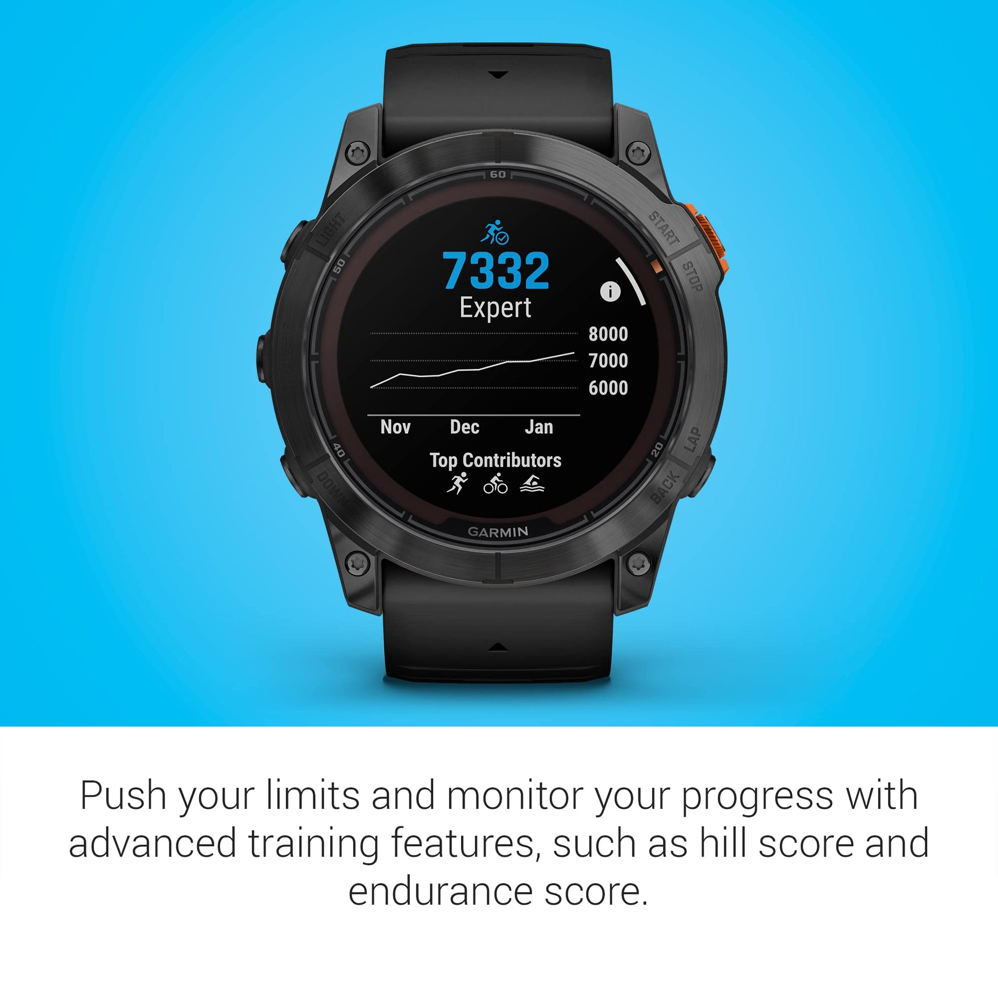 Garmin - fenix 7X Pro Solar GPS Smartwatch 51 mm Fiber-reinforced polymer - Slate Gray with Black Band - 010-02778-00