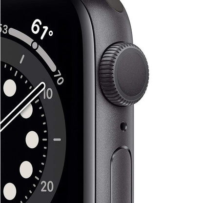 Apple Watch Series 6 (GPS + Cellular, 40mm) - Space Gray Aluminum Case with Black Sport Band - M02Q3LL/A