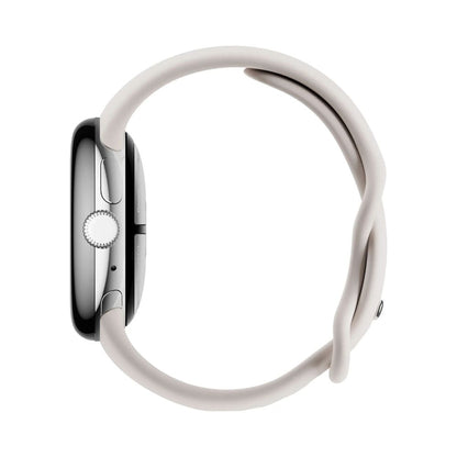 Google - Pixel Watch 2 Polished Silver Aluminum Case Smartwatch with Porcelain Active Band - Wi-Fi - GA05031-US