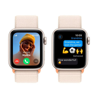 Apple Watch SE 2nd Gen (GPS + Cellular) ? 40mm ? Starlight Aluminum Case with Starlight Sport Loop ? MRG33LL/A