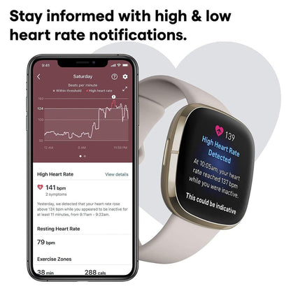Fitbit Sense Advanced Health Smartwatch ? Soft Gold ? FB512GLWT