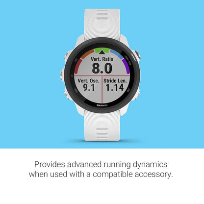 Garmin - Forerunner 245 Music GPS Smartwatch 30mm Fiber-Reinforced Polymer white - 010-02120-21