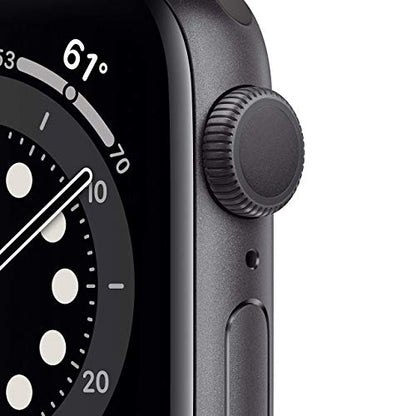 Apple Watch Series 6 (GPS) 40mm Space Gray Aluminum Case with Black Sport Band - MG133LL/A