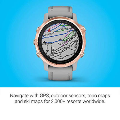 Garmin - f?nix 6S Sapphire GPS Smartwatch 42mm  - Rose Gold - 010-02159-20