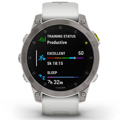 Garmin - epix Gen 2 GPS Smartwatch 47mm Fiber-reinforced polymer -White Titanium - 010-02582-20