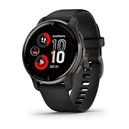 Garmin - Venu 2 Plus GPS Smartwatch 43 mm Fiber-reinforced polymer - Slate - 010-02496-01