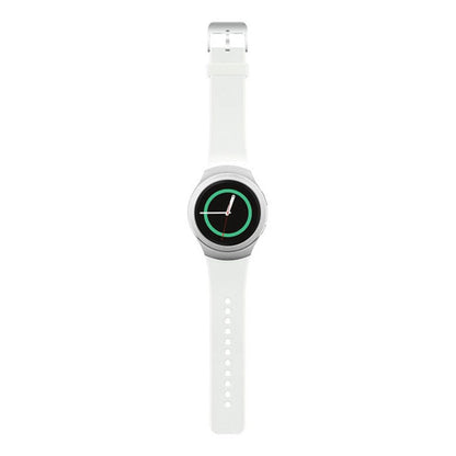 AT&T - Samsung Gear S2 Smartwatch - Silver with White Band  - SM-R730AZWAATT