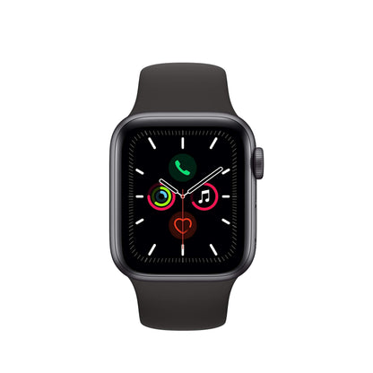 Apple Watch Series 5 (GPS, 40MM) - Space Gray Aluminum Case with Black Sport Band - MWV82LL/A