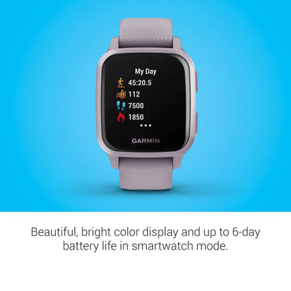 Garmin - Venu Sq GPS Smartwatch 33mm Fiber-Reinforced Polymer - Orchid - 010-02427-02